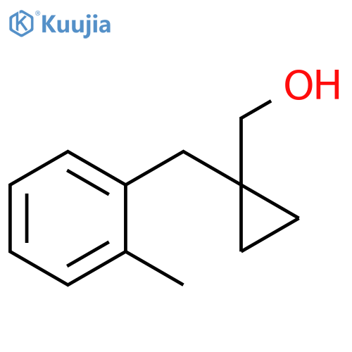 {1-(2-methylphenyl)methylcyclopropyl}methanol structure