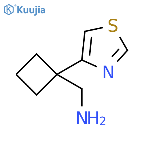 1-(1,3-thiazol-4-yl)cyclobutylmethanamine structure