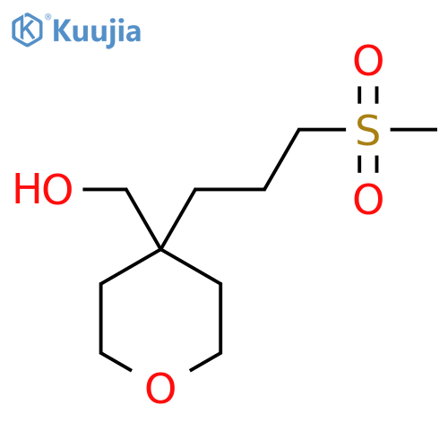 4-(3-methanesulfonylpropyl)oxan-4-ylmethanol structure