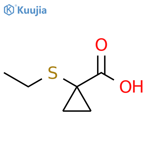 1-(ethylsulfanyl)cyclopropane-1-carboxylic acid structure