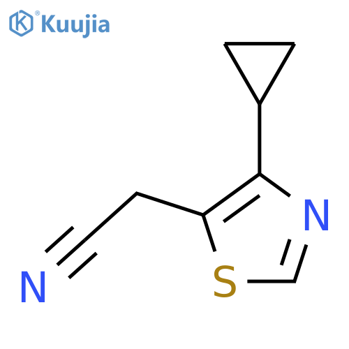 2-(4-Cyclopropyl-1,3-thiazol-5-yl)acetonitrile structure