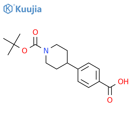 4-{1-[(tert-butoxy)carbonyl]piperidin-4-yl}benzoic acid structure
