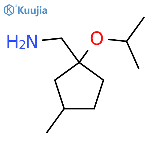 3-methyl-1-(propan-2-yloxy)cyclopentylmethanamine structure
