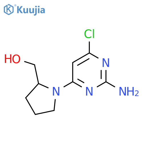 1-(2-amino-6-chloropyrimidin-4-yl)pyrrolidin-2-ylmethanol structure