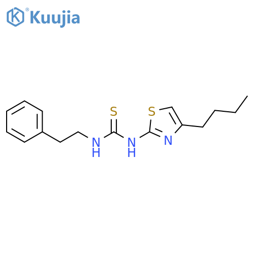 Thiourea, N-(4-butyl-2-thiazolyl)-N'-(2-phenylethyl)- structure