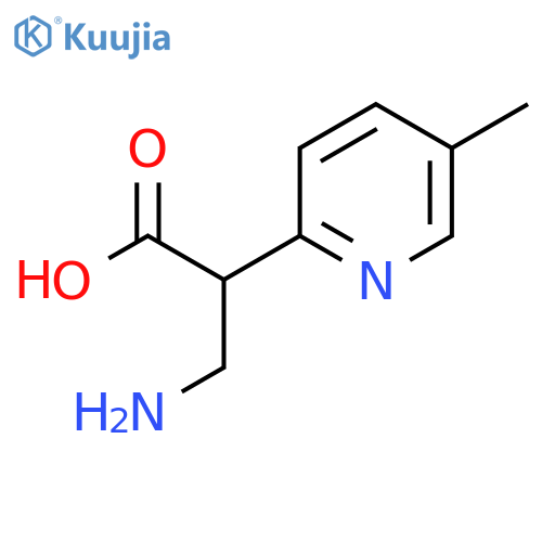 3-amino-2-(5-methylpyridin-2-yl)propanoic acid structure