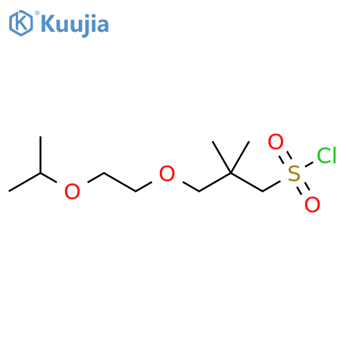 2,2-dimethyl-3-2-(propan-2-yloxy)ethoxypropane-1-sulfonyl chloride structure