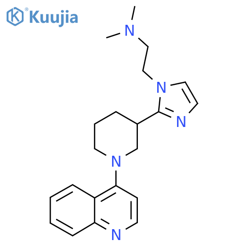 dimethyl(2-{2-1-(quinolin-4-yl)piperidin-3-yl-1H-imidazol-1-yl}ethyl)amine structure