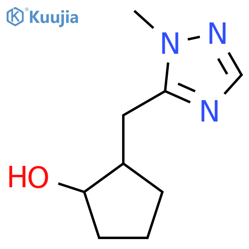 2-(1-methyl-1H-1,2,4-triazol-5-yl)methylcyclopentan-1-ol structure