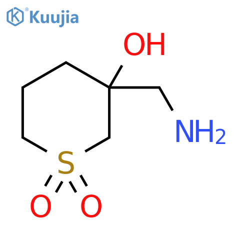 3-(Aminomethyl)-3-hydroxy-1lambda6-thiane-1,1-dione structure
