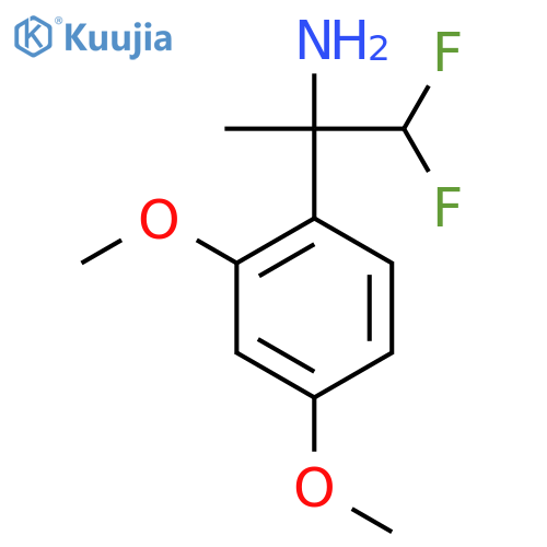2-(2,4-dimethoxyphenyl)-1,1-difluoropropan-2-amine structure