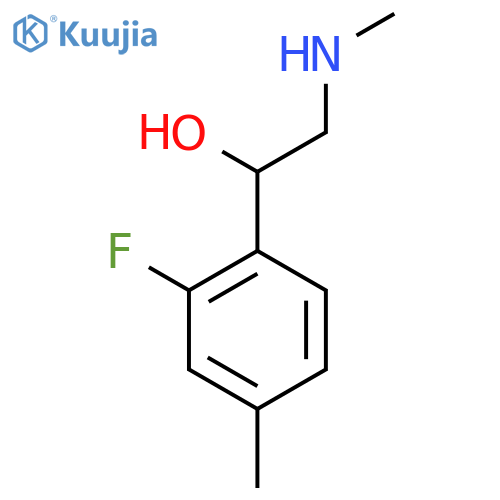 1-(2-fluoro-4-methylphenyl)-2-(methylamino)ethan-1-ol structure