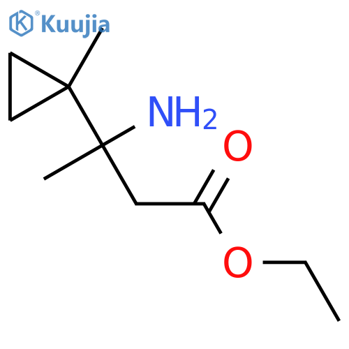ethyl 3-amino-3-(1-methylcyclopropyl)butanoate structure