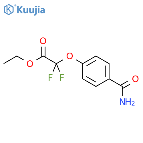 ethyl 2-(4-carbamoylphenoxy)-2,2-difluoroacetate structure