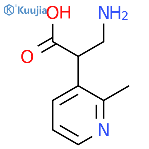 3-amino-2-(2-methylpyridin-3-yl)propanoic acid structure