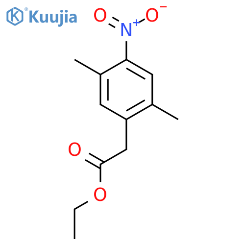 Ethyl 2,5-dimethyl-4-nitrophenylacetate structure
