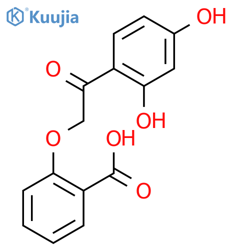 2-[2-(2,4-dihydroxyphenyl)-2-oxoethoxy]benzoic acid structure