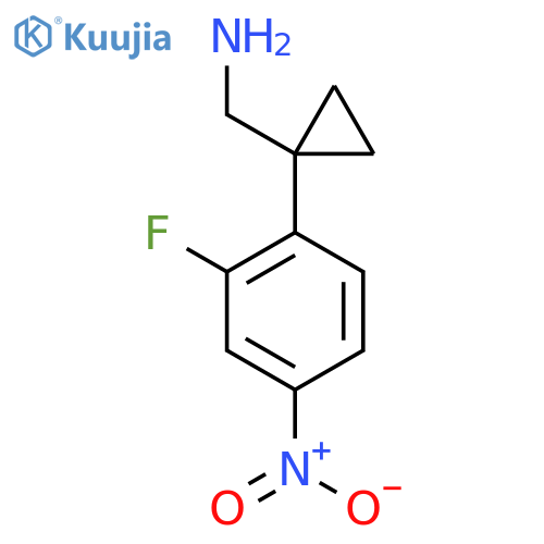 1-(2-fluoro-4-nitrophenyl)cyclopropylmethanamine structure