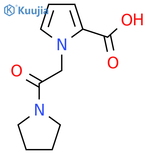 1-[2-Oxo-2-(pyrrolidin-1-yl)ethyl]-1H-pyrrole-2-carboxylic acid structure