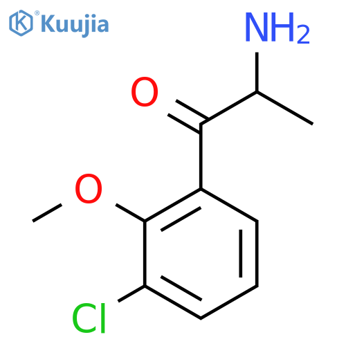 2-amino-1-(3-chloro-2-methoxyphenyl)propan-1-one structure