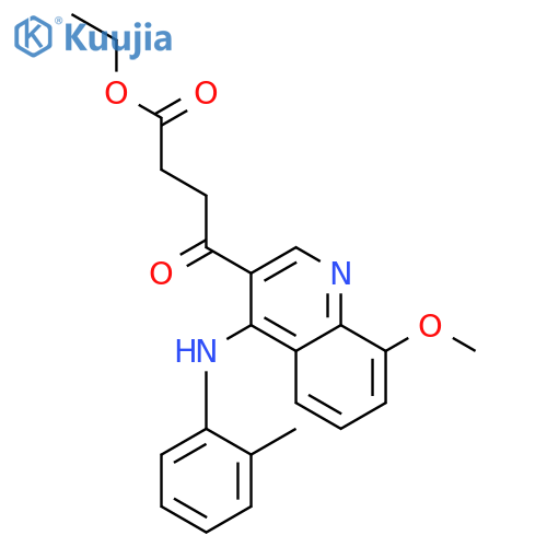 3-Quinolinebutanoicacid, 8-methoxy-4-[(2-methylphenyl)amino]-g-oxo-, ethyl ester structure
