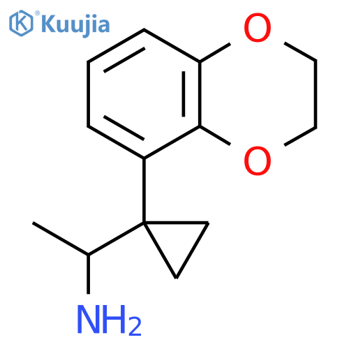 1-1-(2,3-dihydro-1,4-benzodioxin-5-yl)cyclopropylethan-1-amine structure