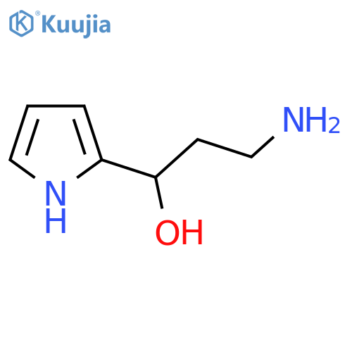 3-amino-1-(1H-pyrrol-2-yl)propan-1-ol structure