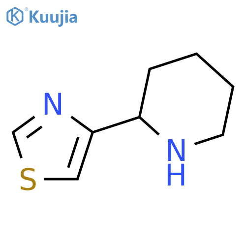 2-(1,3-thiazol-4-yl)piperidine structure