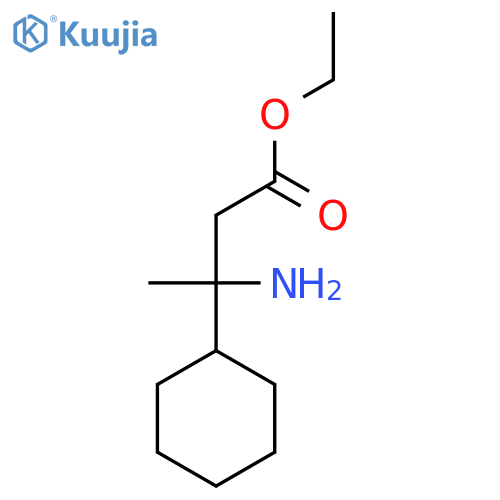 Ethyl 3-amino-3-cyclohexylbutanoate structure