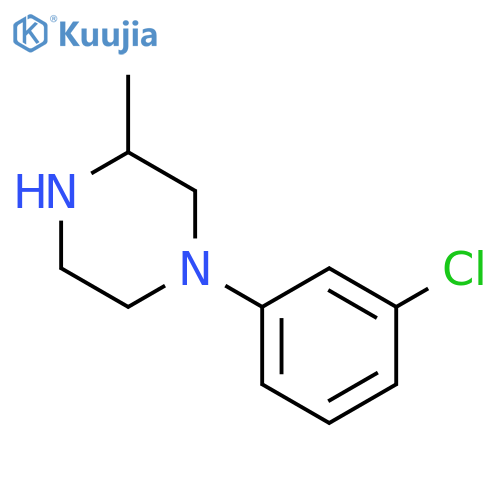 1-(3-Chlorophenyl)-3-methyl-piperazine structure