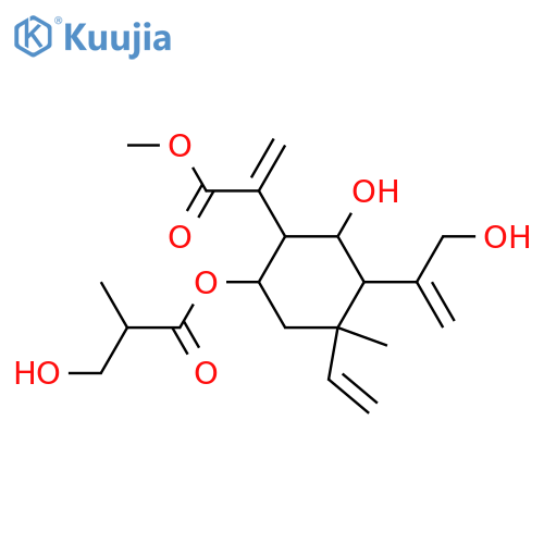 6,8,15-Trihydroxy-1,3,11(13)-elematrien-12-oic acid; (6α,8α)-form, 8-O-(3-Hydroxy-2R-methylpropanoyl), Me ester structure