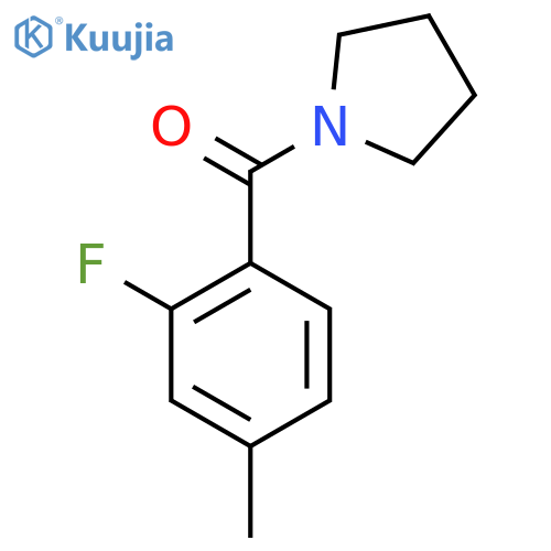 (2-Fluoro-4-methylphenyl)(pyrrolidin-1-yl)methanone structure