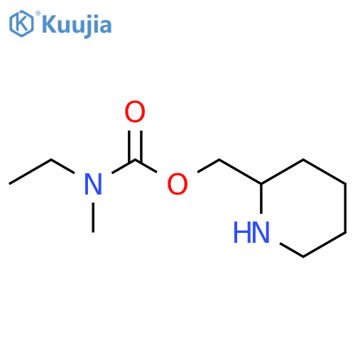 (piperidin-2-yl)methyl N-ethyl-N-methylcarbamate structure