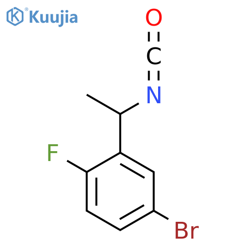 4-bromo-1-fluoro-2-(1-isocyanatoethyl)benzene structure