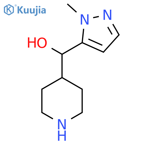 (1-methyl-1H-pyrazol-5-yl)(piperidin-4-yl)methanol structure