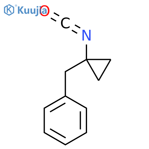 (1-isocyanatocyclopropyl)methylbenzene structure