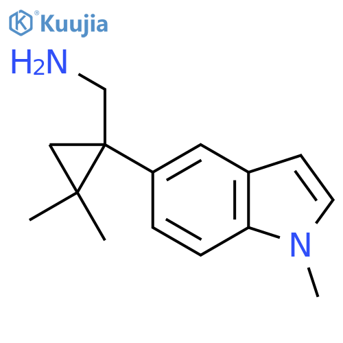 2,2-dimethyl-1-(1-methyl-1H-indol-5-yl)cyclopropylmethanamine structure