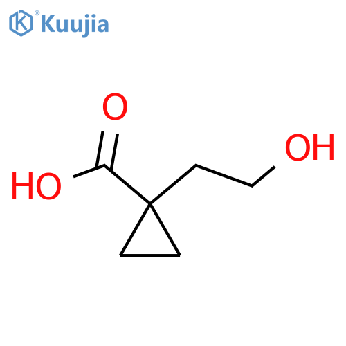 1-(2-Hydroxyethyl)cyclopropanecarboxylic acid structure