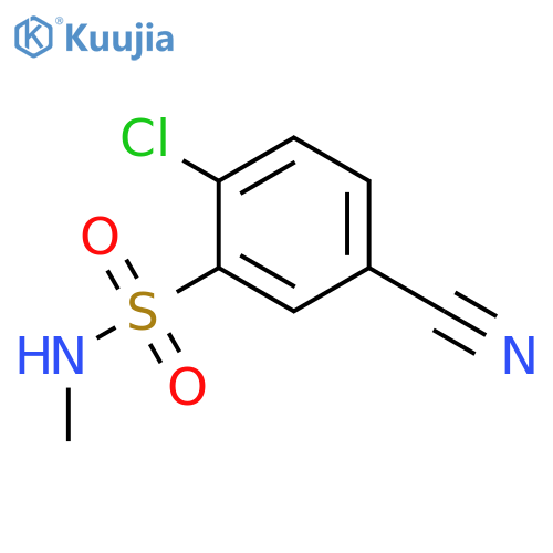 2-Chloro-5-cyano-n-methylbenzene-1-sulfonamide structure