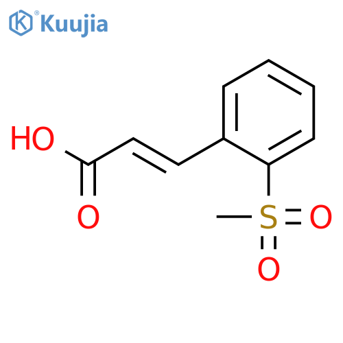 3-(2-methanesulfonylphenyl)prop-2-enoic acid structure