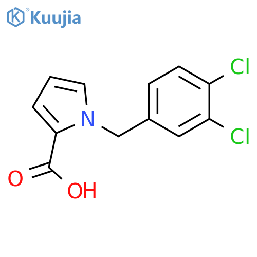 1-[(3,4-dichlorophenyl)methyl]-1H-pyrrole-2-carboxylic acid structure