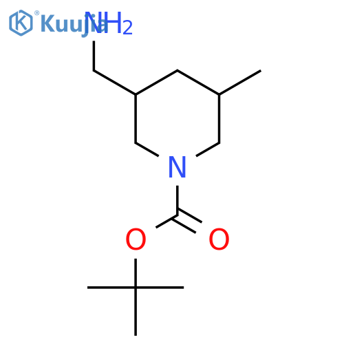 Tert-butyl 3-(aminomethyl)-5-methylpiperidine-1-carboxylate structure