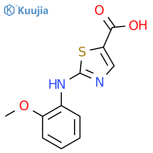 2-[(2-Methoxyphenyl)amino]-1,3-thiazole-5-carboxylic acid structure
