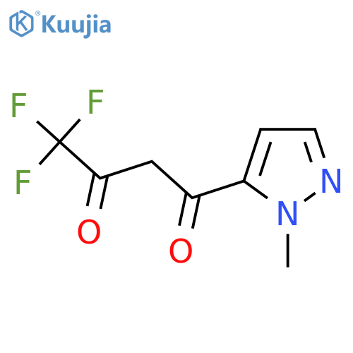 4,4,4-trifluoro-1-(1-methyl-1H-pyrazol-5-yl)butane-1,3-dione structure