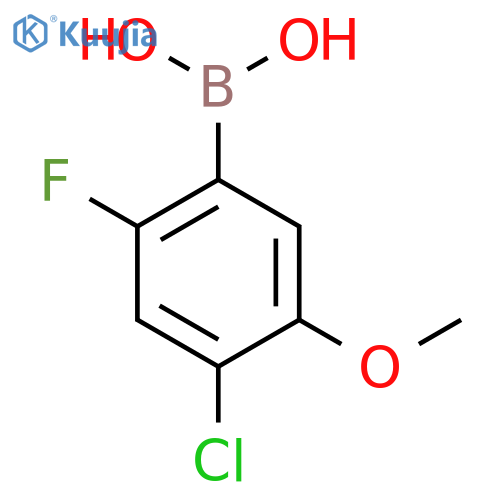 (4-chloro-2-fluoro-5-methoxy-phenyl)boronic acid structure