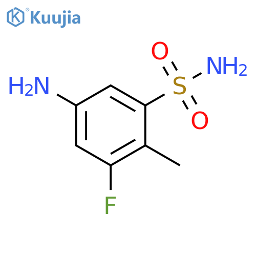 5-amino-3-fluoro-2-methylbenzene-1-sulfonamide structure