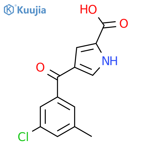 4-(3-Chloro-5-methylbenzoyl)-1H-pyrrole-2-carboxylic acid structure
