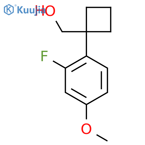 1-(2-fluoro-4-methoxyphenyl)cyclobutylmethanol structure
