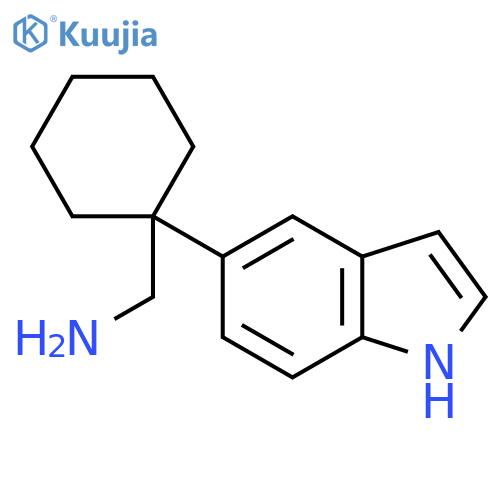1-(1H-indol-5-yl)cyclohexylmethanamine structure