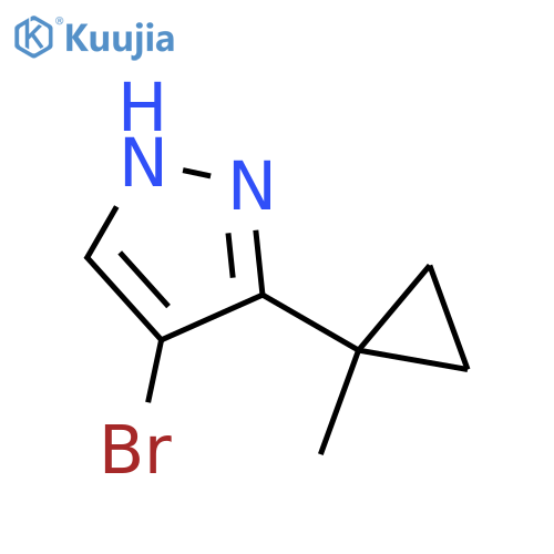 4-bromo-3-(1-methylcyclopropyl)-1H-pyrazole structure